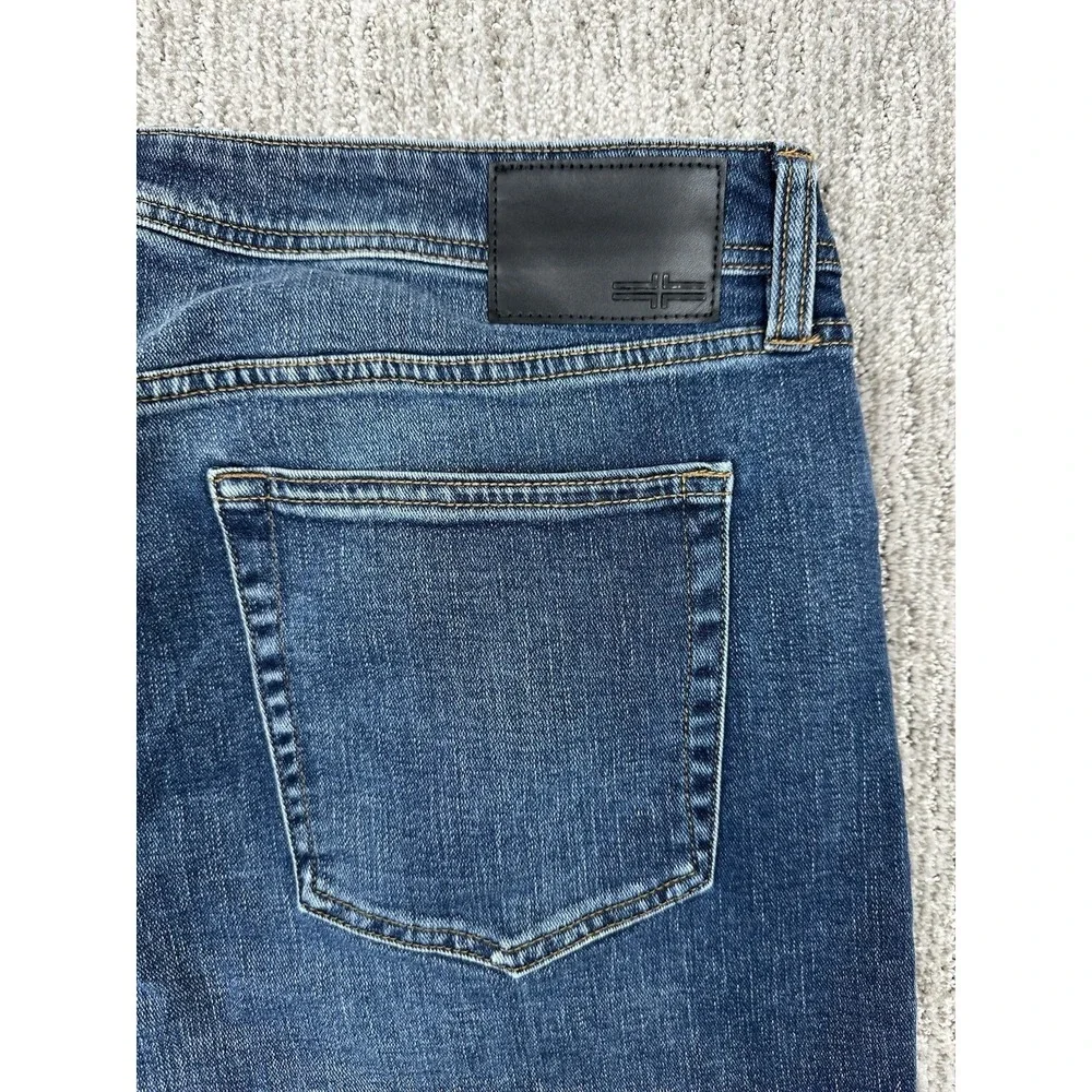 Liverpool Regent Relaxed Straight Jeans Mens 38x34 Blue Stretch Denim Dark Wash